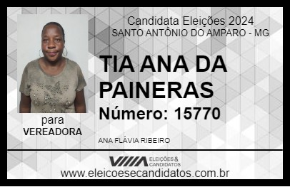 Candidato TIA ANA DA PAINERAS 2024 - SANTO ANTÔNIO DO AMPARO - Eleições