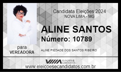 Candidato ALINE SANTOS 2024 - NOVA LIMA - Eleições