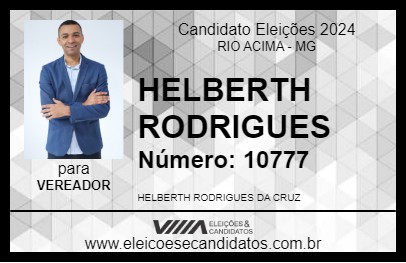 Candidato HELBERTH RODRIGUES 2024 - RIO ACIMA - Eleições