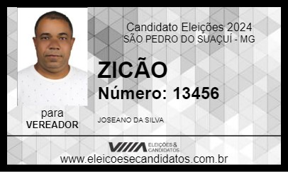 Candidato ZICÃO 2024 - SÃO PEDRO DO SUAÇUÍ - Eleições