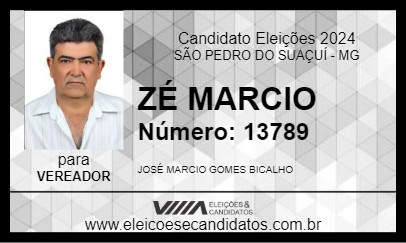 Candidato ZÉ MARCIO 2024 - SÃO PEDRO DO SUAÇUÍ - Eleições