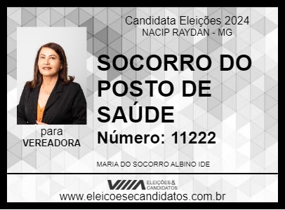 Candidato SOCORRO DO ALEXANDRE 2024 - NACIP RAYDAN - Eleições