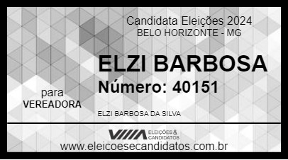 Candidato ELZI BARBOSA 2024 - BELO HORIZONTE - Eleições