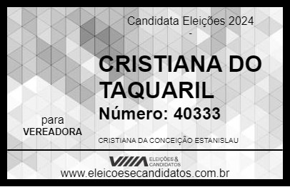 Candidato CRISTIANA DO TAQUARIL 2024 - BELO HORIZONTE - Eleições