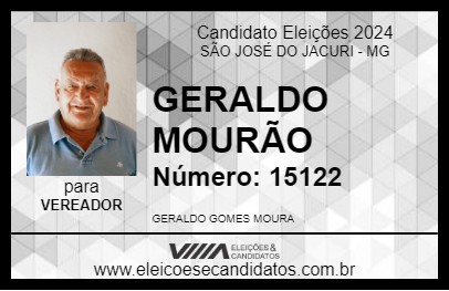 Candidato GERALDO MOURÃO 2024 - SÃO JOSÉ DO JACURI - Eleições