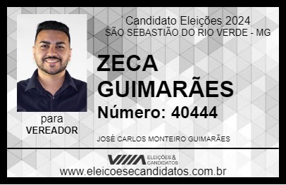 Candidato ZECA GUIMARÃES 2024 - SÃO SEBASTIÃO DO RIO VERDE - Eleições