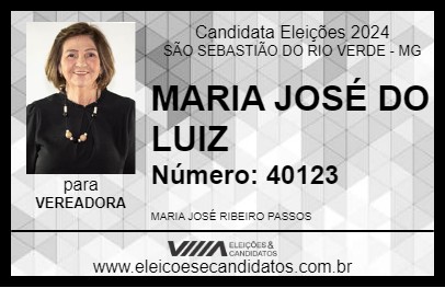 Candidato MARIA JOSÉ DO LUIZ 2024 - SÃO SEBASTIÃO DO RIO VERDE - Eleições