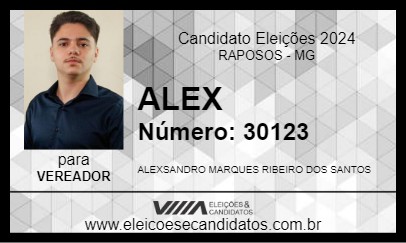 Candidato ALEX 2024 - RAPOSOS - Eleições