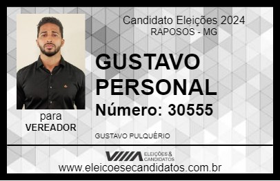 Candidato GUSTAVO PERSONAL 2024 - RAPOSOS - Eleições