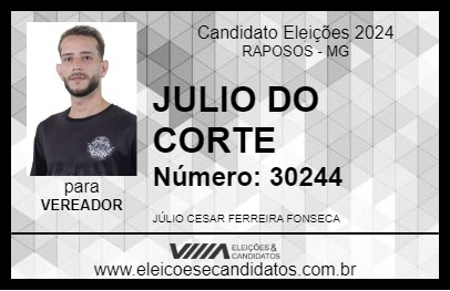 Candidato JULIO DO CORTE 2024 - RAPOSOS - Eleições