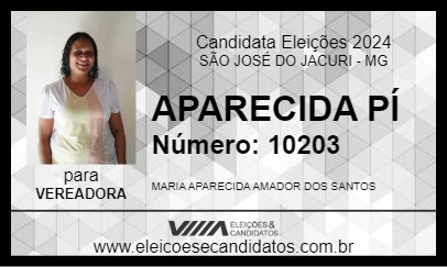 Candidato APARECIDA PÍ 2024 - SÃO JOSÉ DO JACURI - Eleições