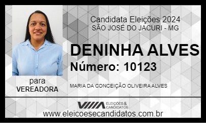 Candidato DENINHA ALVES 2024 - SÃO JOSÉ DO JACURI - Eleições