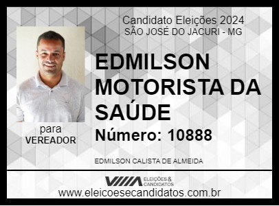 Candidato EDMILSON MOTORISTA 2024 - SÃO JOSÉ DO JACURI - Eleições