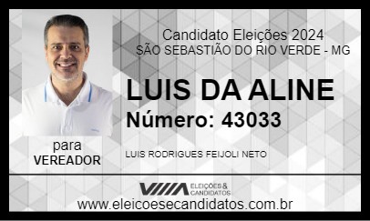 Candidato LUIS DA ALINE 2024 - SÃO SEBASTIÃO DO RIO VERDE - Eleições