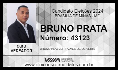 Candidato BRUNO PRATA 2024 - BRASÍLIA DE MINAS - Eleições