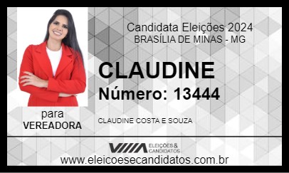 Candidato CLAUDINE 2024 - BRASÍLIA DE MINAS - Eleições