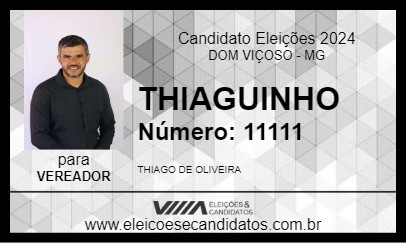 Candidato THIAGUINHO 2024 - DOM VIÇOSO - Eleições