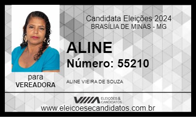 Candidato ALINE 2024 - BRASÍLIA DE MINAS - Eleições