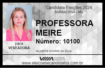 Candidato PROFESSORA MEIRE 2024 - BARBACENA - Eleições