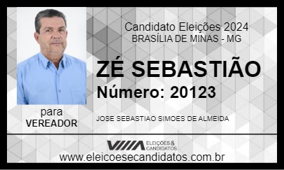 Candidato ZÉ SEBASTIÃO 2024 - BRASÍLIA DE MINAS - Eleições