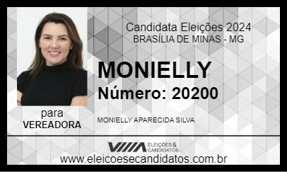 Candidato MONIELLY 2024 - BRASÍLIA DE MINAS - Eleições