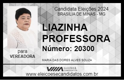 Candidato LIAZINHA PROFESSORA 2024 - BRASÍLIA DE MINAS - Eleições