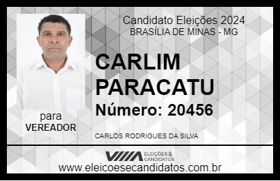 Candidato CARLIM PARACATU 2024 - BRASÍLIA DE MINAS - Eleições