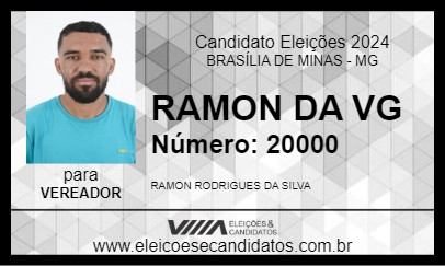 Candidato RAMON DA VG 2024 - BRASÍLIA DE MINAS - Eleições