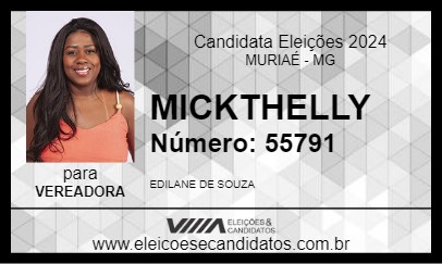 Candidato MICKTHELLY 2024 - MURIAÉ - Eleições