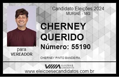 Candidato CHERNEY QUERIDO 2024 - MURIAÉ - Eleições