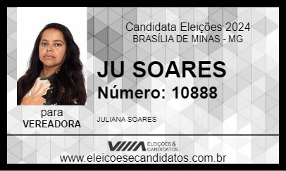 Candidato JU SOARES 2024 - BRASÍLIA DE MINAS - Eleições