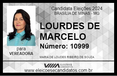 Candidato LOURDES DE MARCELO 2024 - BRASÍLIA DE MINAS - Eleições