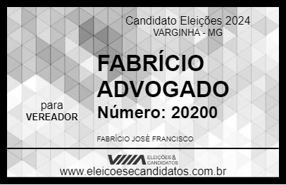 Candidato FABRÍCIO ADVOGADO 2024 - VARGINHA - Eleições