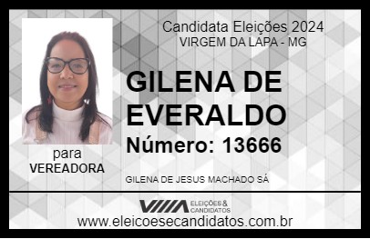 Candidato GILENA DE EVERALDO 2024 - VIRGEM DA LAPA - Eleições