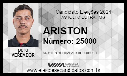 Candidato ARISTON 2024 - ASTOLFO DUTRA - Eleições