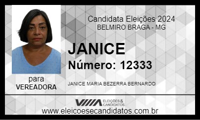 Candidato JANICE 2024 - BELMIRO BRAGA - Eleições