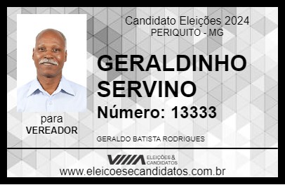 Candidato GERALDINHO SERVINO 2024 - PERIQUITO - Eleições