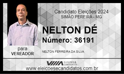 Candidato NELTON DÉ 2024 - SIMÃO PEREIRA - Eleições