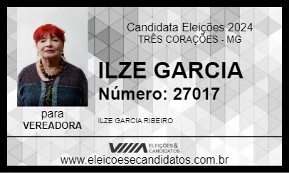 Candidato ILZE GARCIA 2024 - TRÊS CORAÇÕES - Eleições