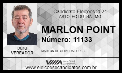 Candidato MARLON POINT 2024 - ASTOLFO DUTRA - Eleições