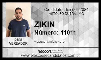 Candidato ZIKIN 2024 - ASTOLFO DUTRA - Eleições