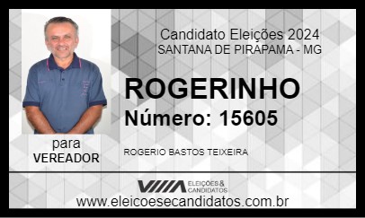 Candidato ROGERINHO 2024 - SANTANA DE PIRAPAMA - Eleições