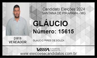 Candidato GLÁUCIO 2024 - SANTANA DE PIRAPAMA - Eleições