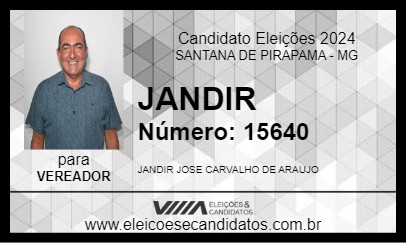 Candidato JANDIR 2024 - SANTANA DE PIRAPAMA - Eleições