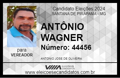 Candidato ANTÔNIO WAGNER 2024 - SANTANA DE PIRAPAMA - Eleições