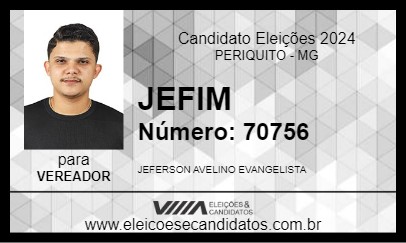 Candidato JEFIM 2024 - PERIQUITO - Eleições