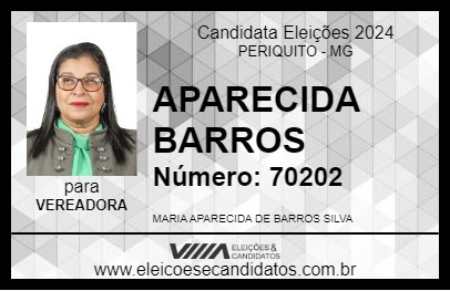 Candidato APARECIDA BARROS 2024 - PERIQUITO - Eleições