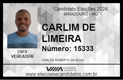 Candidato CARLIM DE LIMEIRA 2024 - MIRADOURO - Eleições