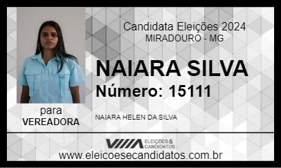 Candidato NAIARA FILHA DA MÁRCIA HELENA 2024 - MIRADOURO - Eleições