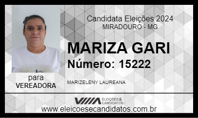 Candidato MARIZA GARI 2024 - MIRADOURO - Eleições